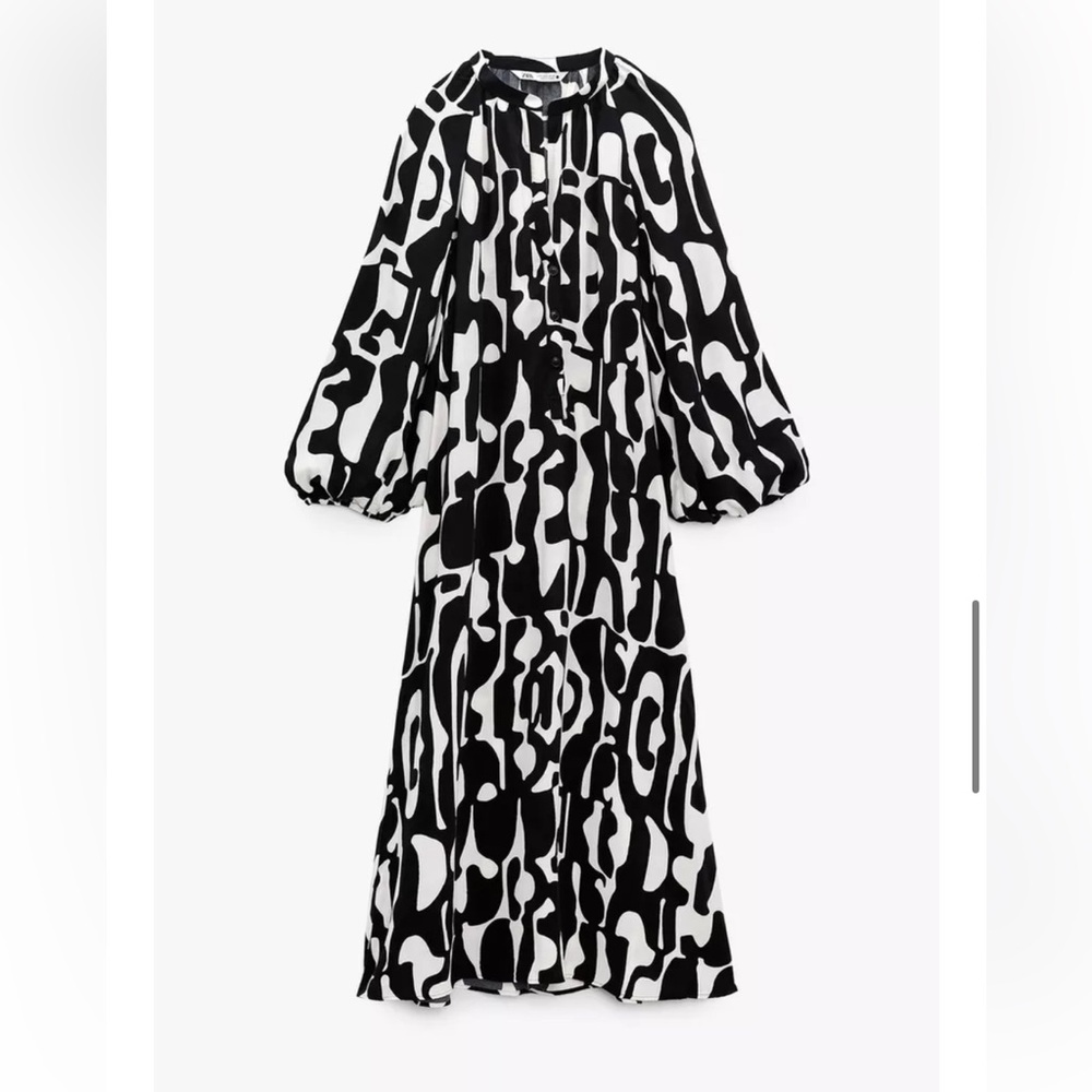 Zara Printed Midi Dress
